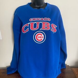 Stitches Chicago Cubs Royal Blue Crewneck Sweater